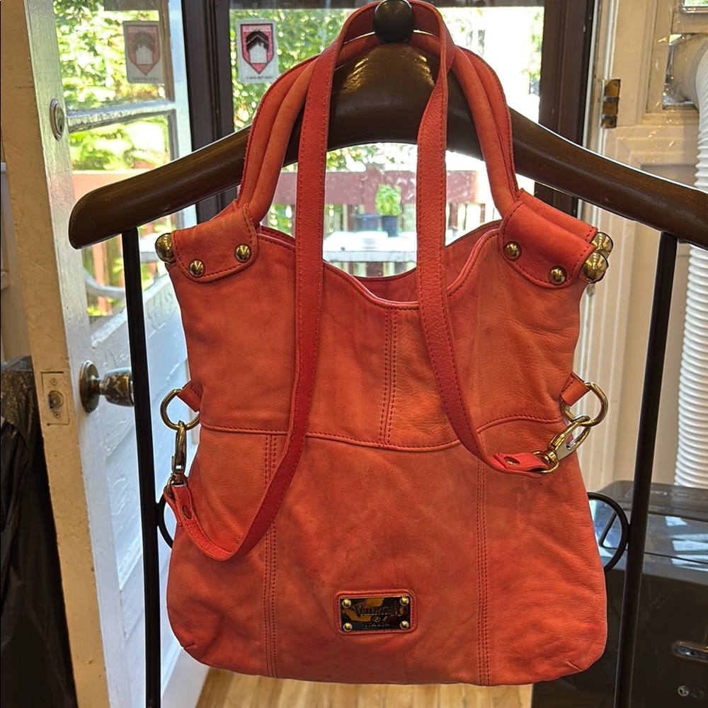 Valentina Pink Shoulder Bag with Silver Accents